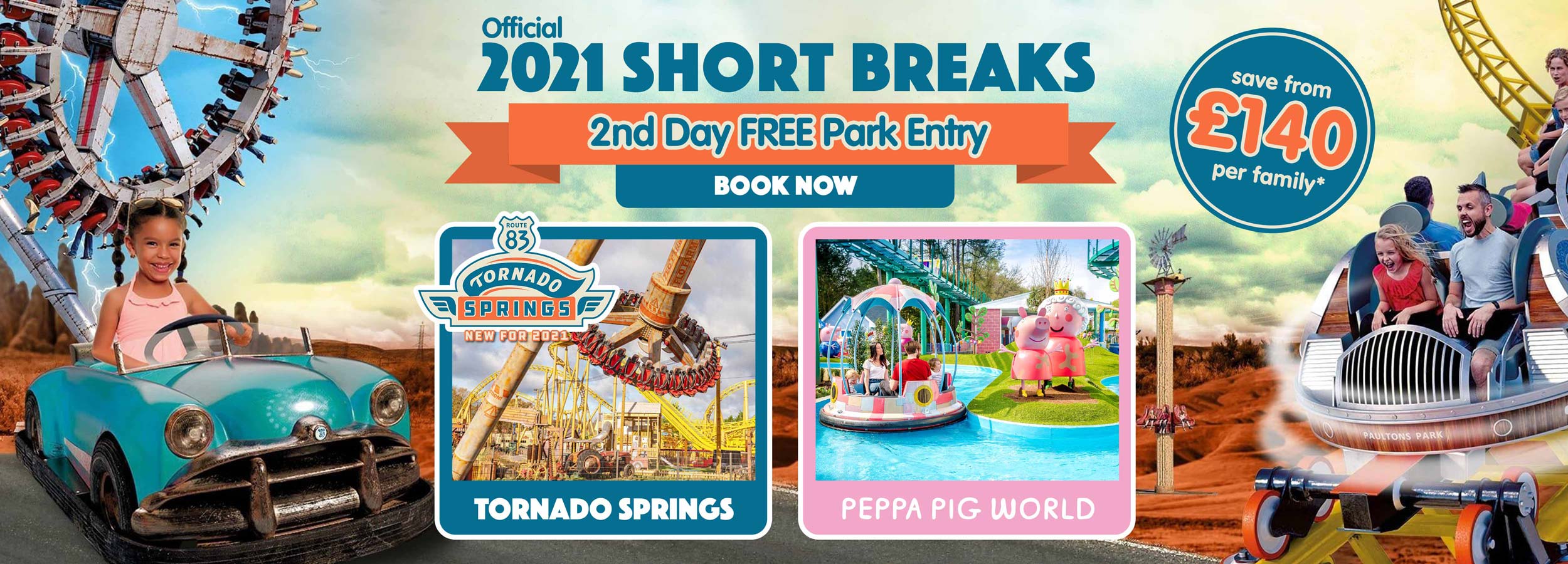Paultons Park and Peppa Pig World Ticket and Hotel Deals